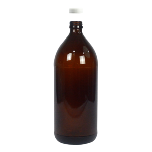 Botella vidrio multiusos con tapa y contra