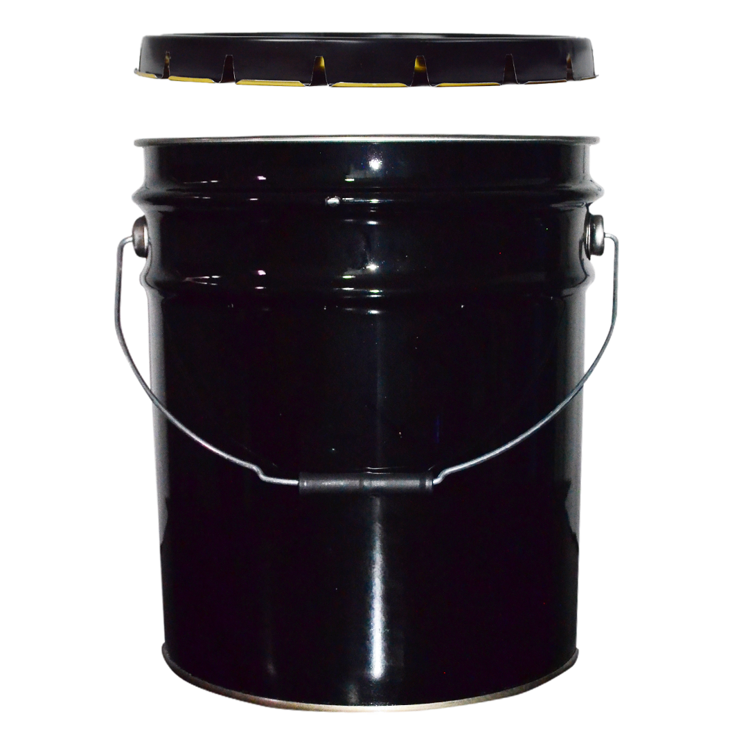 Cubeta de lámina tapa lisa Negra