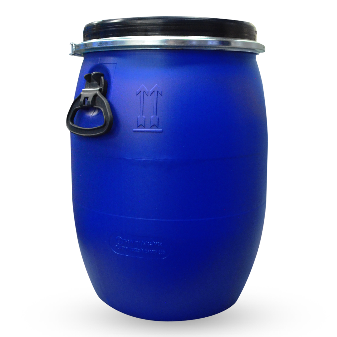 Tambo de plástico abierto aro metal